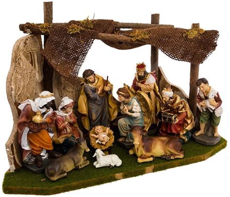 nativity scenes indoor|traditional nativity scene set.